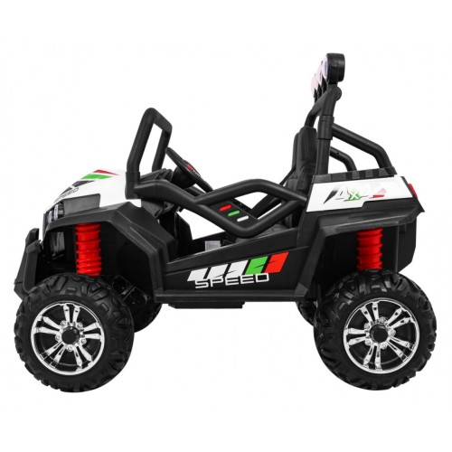 Off-Road Grand Buggy Lift pro děti bílá + Naped 4x4 + dálkové ovládání + kufr + MP3 rádio + LED