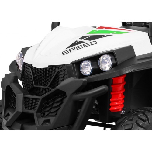 Off-Road Grand Buggy Lift pro děti bílá + Naped 4x4 + dálkové ovládání + kufr + MP3 rádio + LED