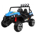 Off-Road Grand Buggy Lift pro děti modrý 4x4 řízený dálkový nosič MP3 rádio LED