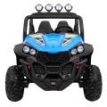 Off-Road Grand Buggy Lift pro děti modrý 4x4 řízený dálkový nosič MP3 rádio LED