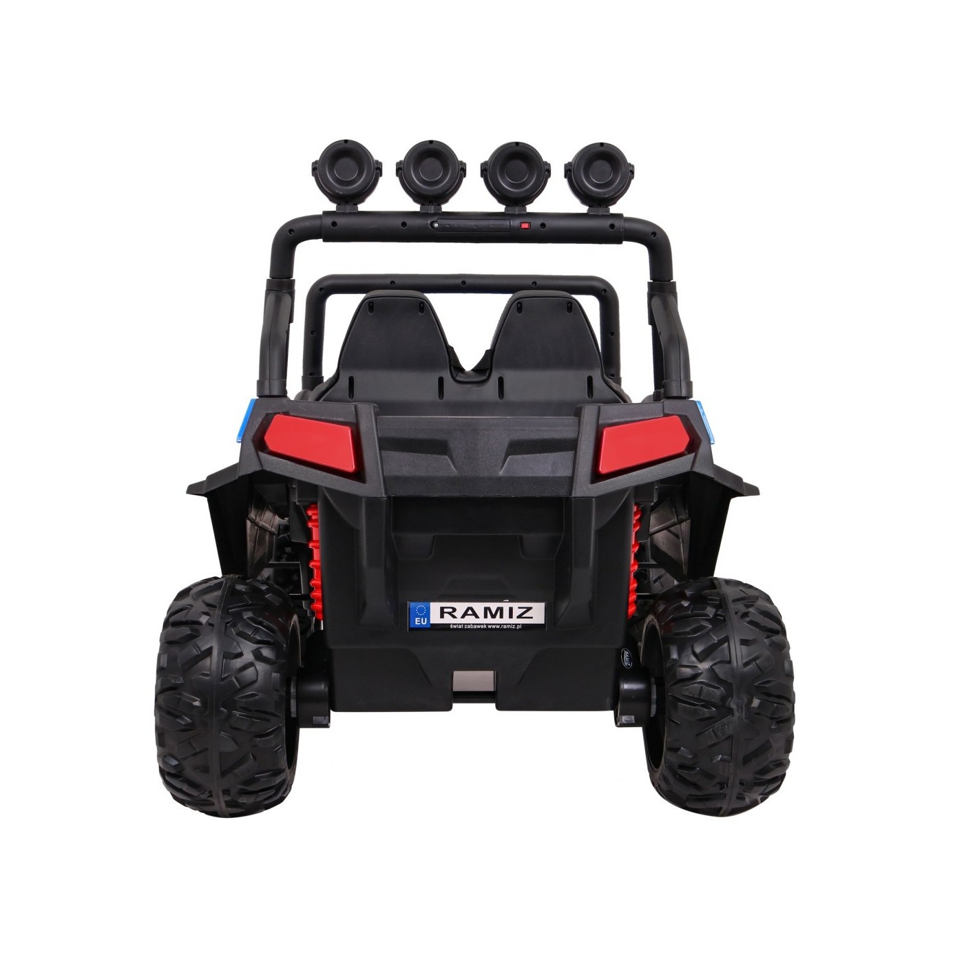 Off-Road Grand Buggy Lift pro děti modrý 4x4 řízený dálkový nosič MP3 rádio LED