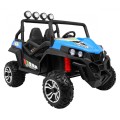 Off-Road Grand Buggy Lift pro děti modrý 4x4 řízený dálkový nosič MP3 rádio LED