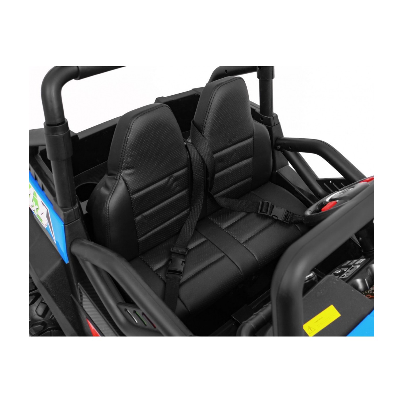 Off-Road Grand Buggy Lift pro děti modrý 4x4 řízený dálkový nosič MP3 rádio LED