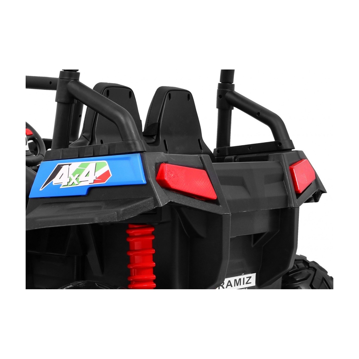 Off-Road Grand Buggy Lift pro děti modrý 4x4 řízený dálkový nosič MP3 rádio LED
