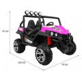 Off-Road Grand Buggy Lift pro děti Pink Power 4x4 Dálkové ovládání zavazadlový stojan MP3 rádio LED