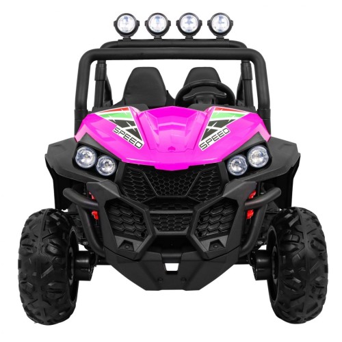 Off-Road Grand Buggy Lift pro děti Pink Power 4x4 Dálkové ovládání zavazadlový stojan MP3 rádio LED
