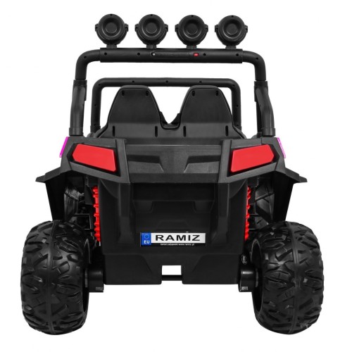 Off-Road Grand Buggy Lift pro děti Pink Power 4x4 Dálkové ovládání zavazadlový stojan MP3 rádio LED
