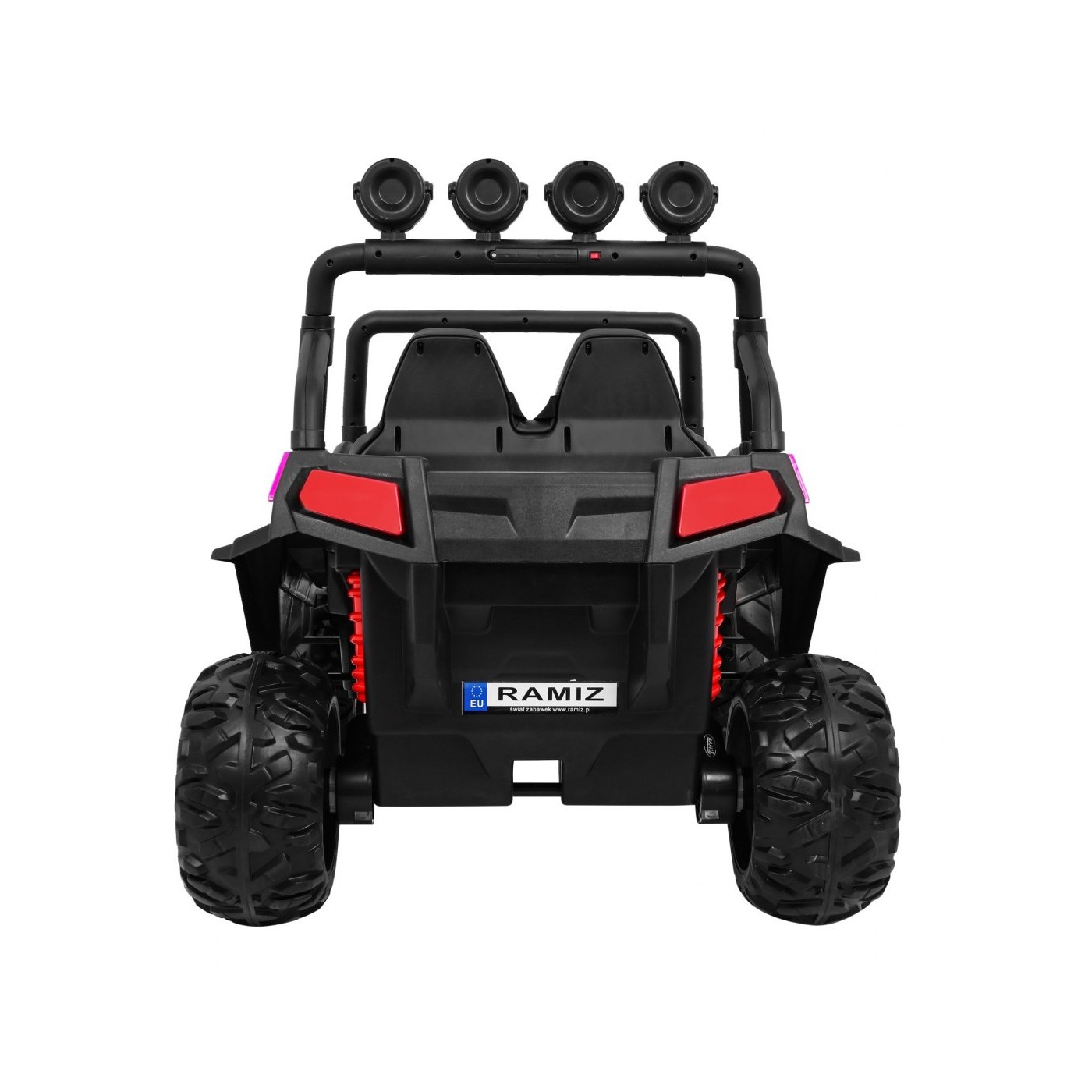 Off-Road Grand Buggy Lift pro děti Pink Power 4x4 Dálkové ovládání zavazadlový stojan MP3 rádio LED
