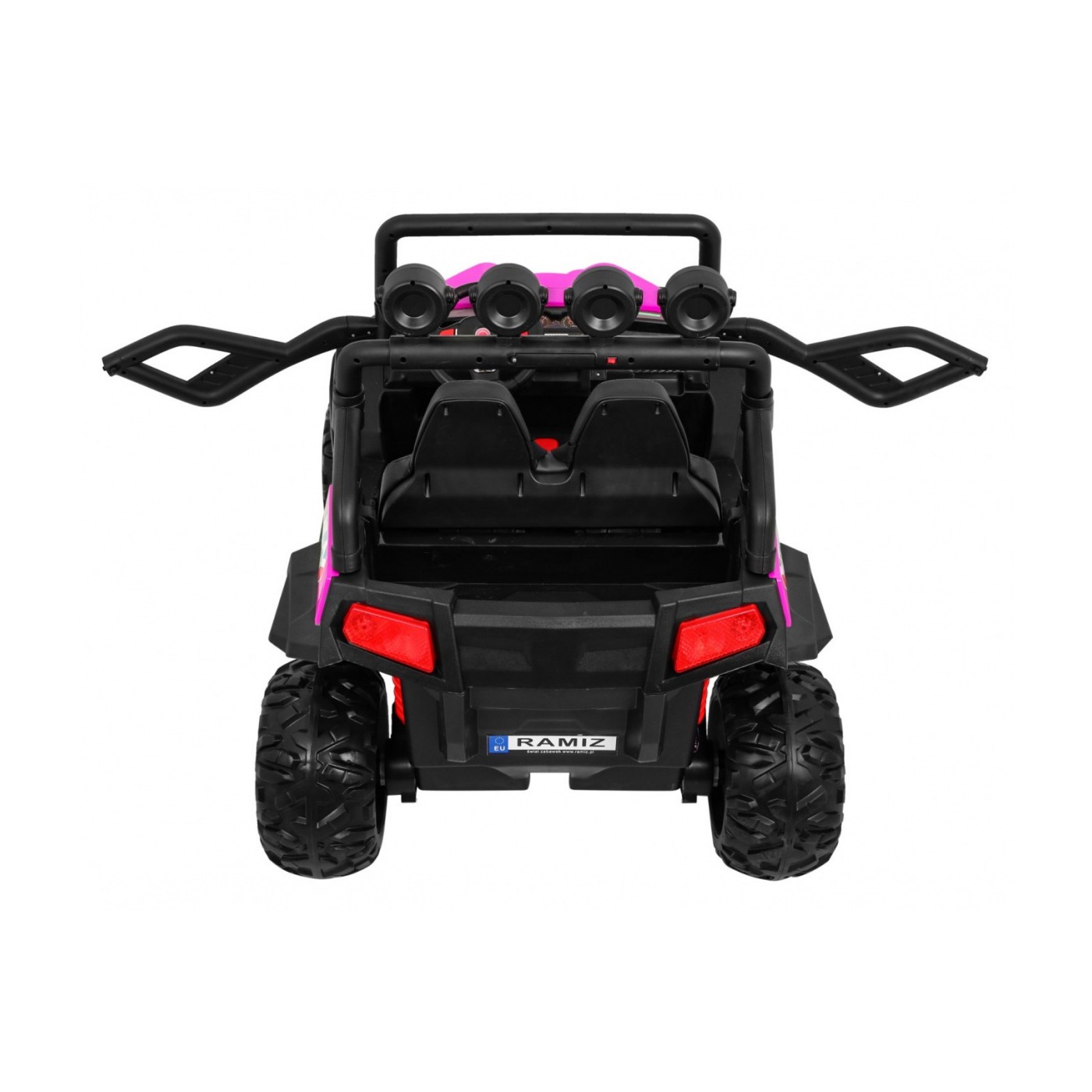 Off-Road Grand Buggy Lift pro děti Pink Power 4x4 Dálkové ovládání zavazadlový stojan MP3 rádio LED