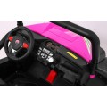 Off-Road Grand Buggy Lift pro děti Pink Power 4x4 Dálkové ovládání zavazadlový stojan MP3 rádio LED