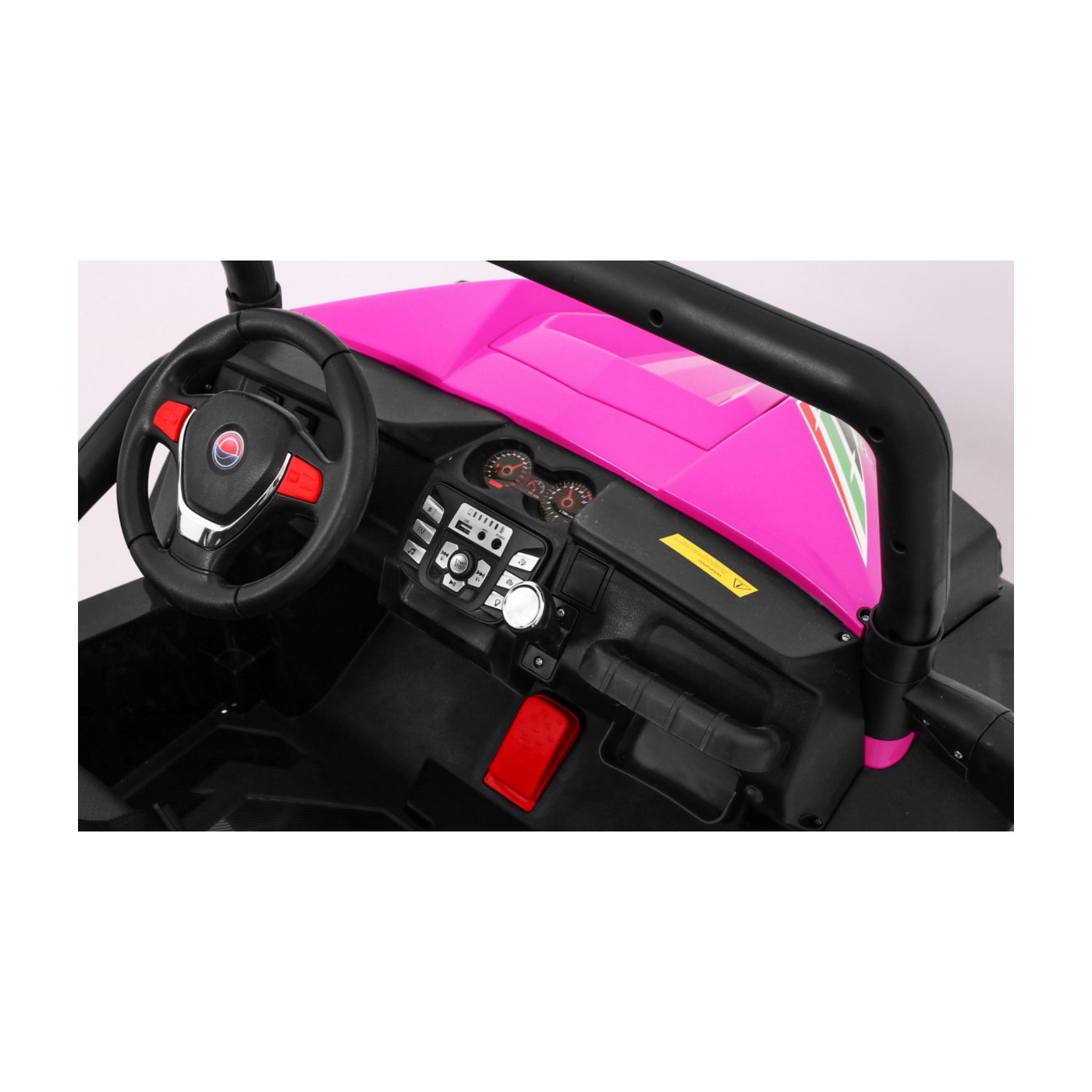 Off-Road Grand Buggy Lift pro děti Pink Power 4x4 Dálkové ovládání zavazadlový stojan MP3 rádio LED