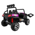 Off-Road Grand Buggy Lift pro děti Pink Power 4x4 Dálkové ovládání zavazadlový stojan MP3 rádio LED