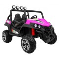 Off-Road Grand Buggy Lift pro děti Pink Power 4x4 Dálkové ovládání zavazadlový stojan MP3 rádio LED