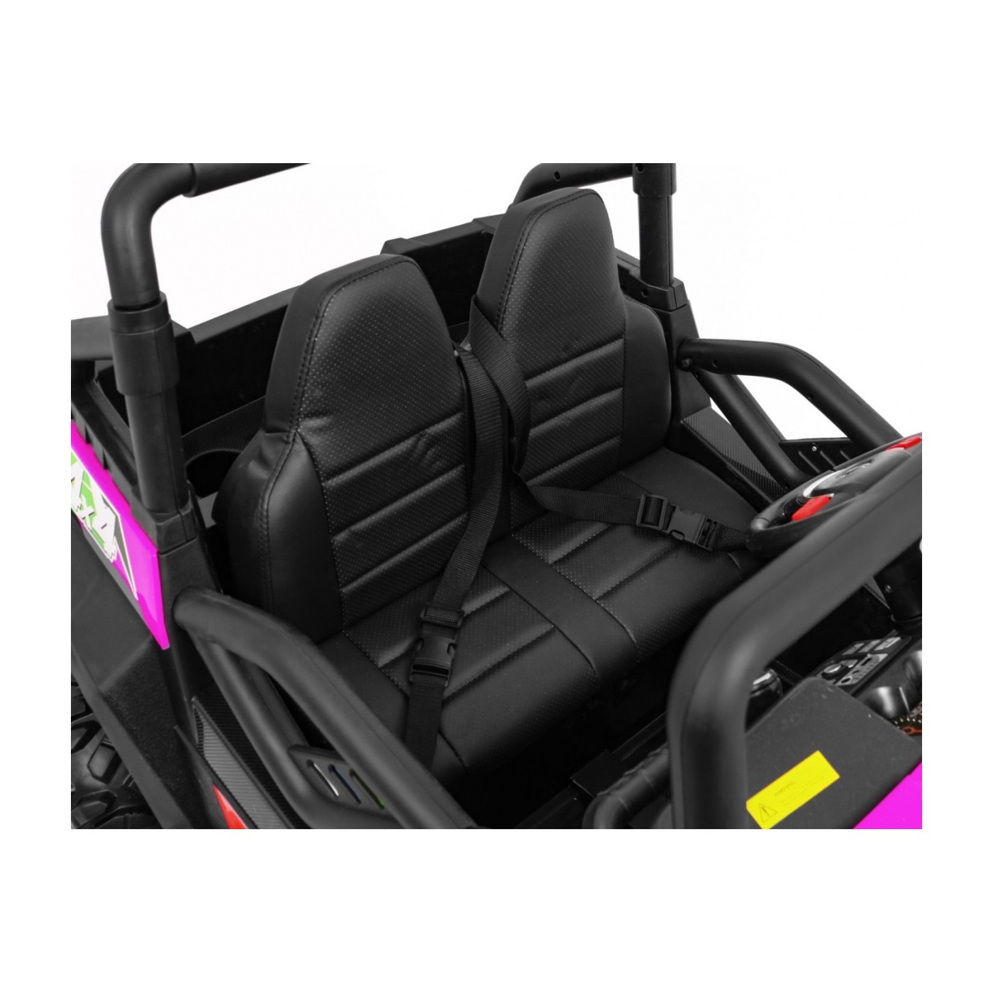 Off-Road Grand Buggy Lift pro děti Pink Power 4x4 Dálkové ovládání zavazadlový stojan MP3 rádio LED
