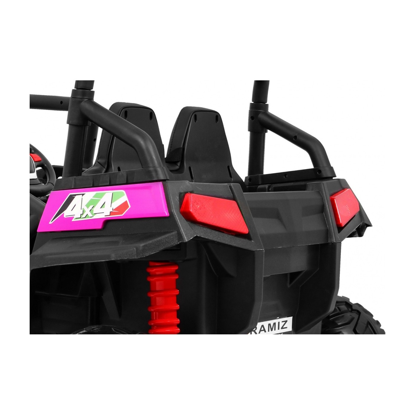 Off-Road Grand Buggy Lift pro děti Pink Power 4x4 Dálkové ovládání zavazadlový stojan MP3 rádio LED