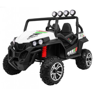 Grand Buggy Strong Lift Kids bílá Naped 4x4 Remote Trunk Radio MP3 LED