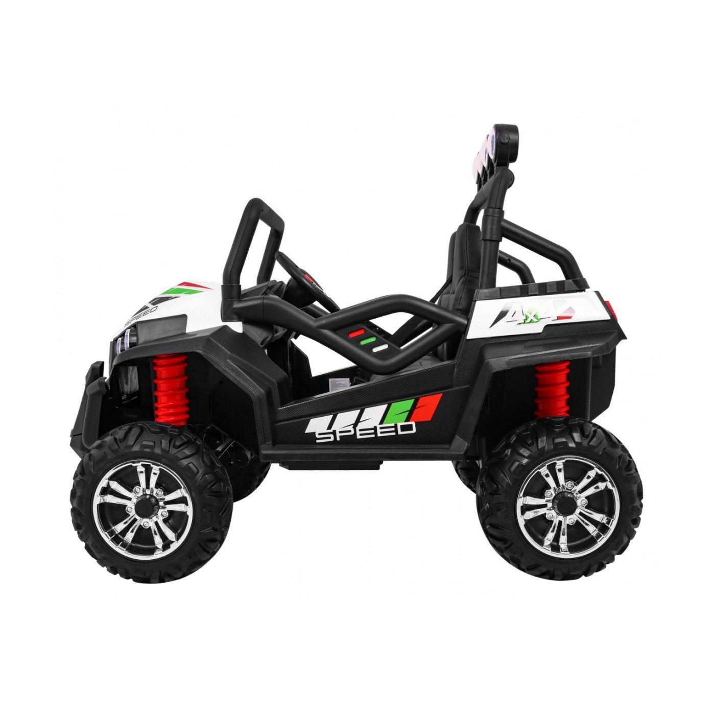 Grand Buggy Strong Lift Kids bílá Naped 4x4 Remote Trunk Radio MP3 LED