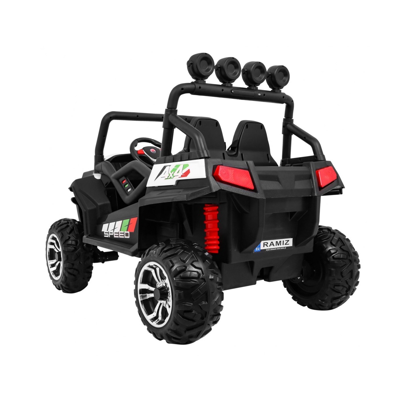 Grand Buggy Strong Lift Kids bílá Naped 4x4 Remote Trunk Radio MP3 LED