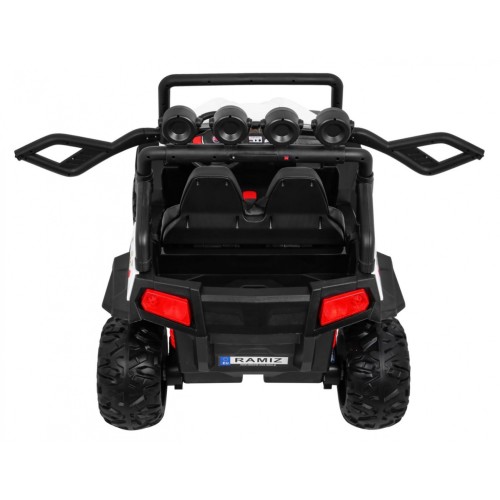 Grand Buggy Strong Lift Kids bílá Naped 4x4 Remote Trunk Radio MP3 LED