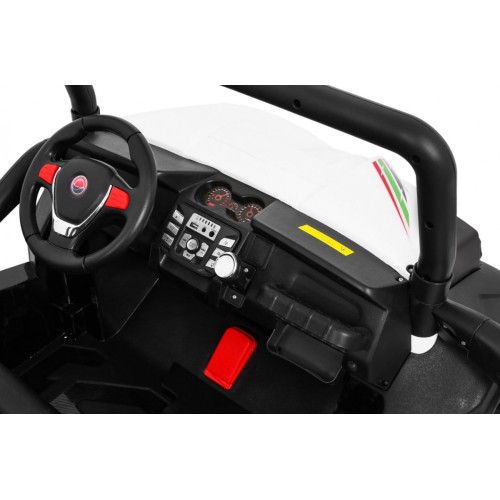 Grand Buggy Strong Lift Kids bílá Naped 4x4 Remote Trunk Radio MP3 LED