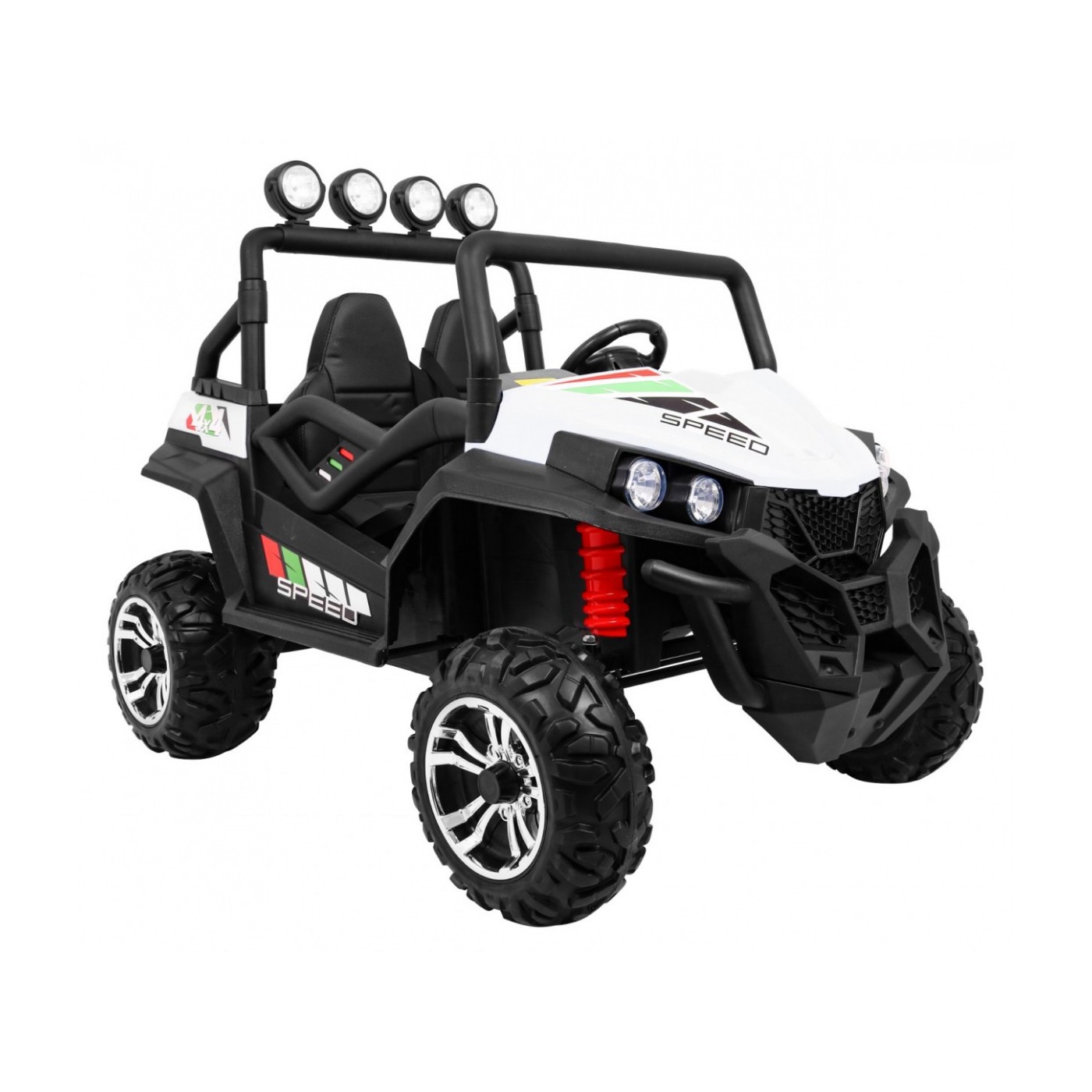 Grand Buggy Strong Lift Kids bílá Naped 4x4 Remote Trunk Radio MP3 LED