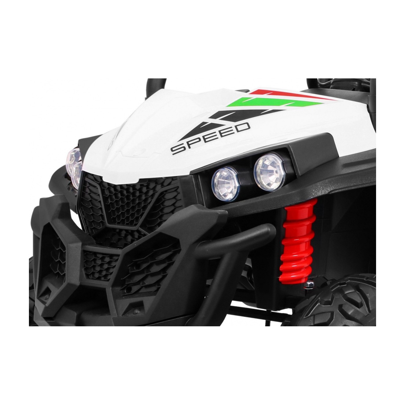 Grand Buggy Strong Lift Kids bílá Naped 4x4 Remote Trunk Radio MP3 LED
