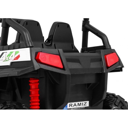 Grand Buggy Strong Lift Kids bílá Naped 4x4 Remote Trunk Radio MP3 LED