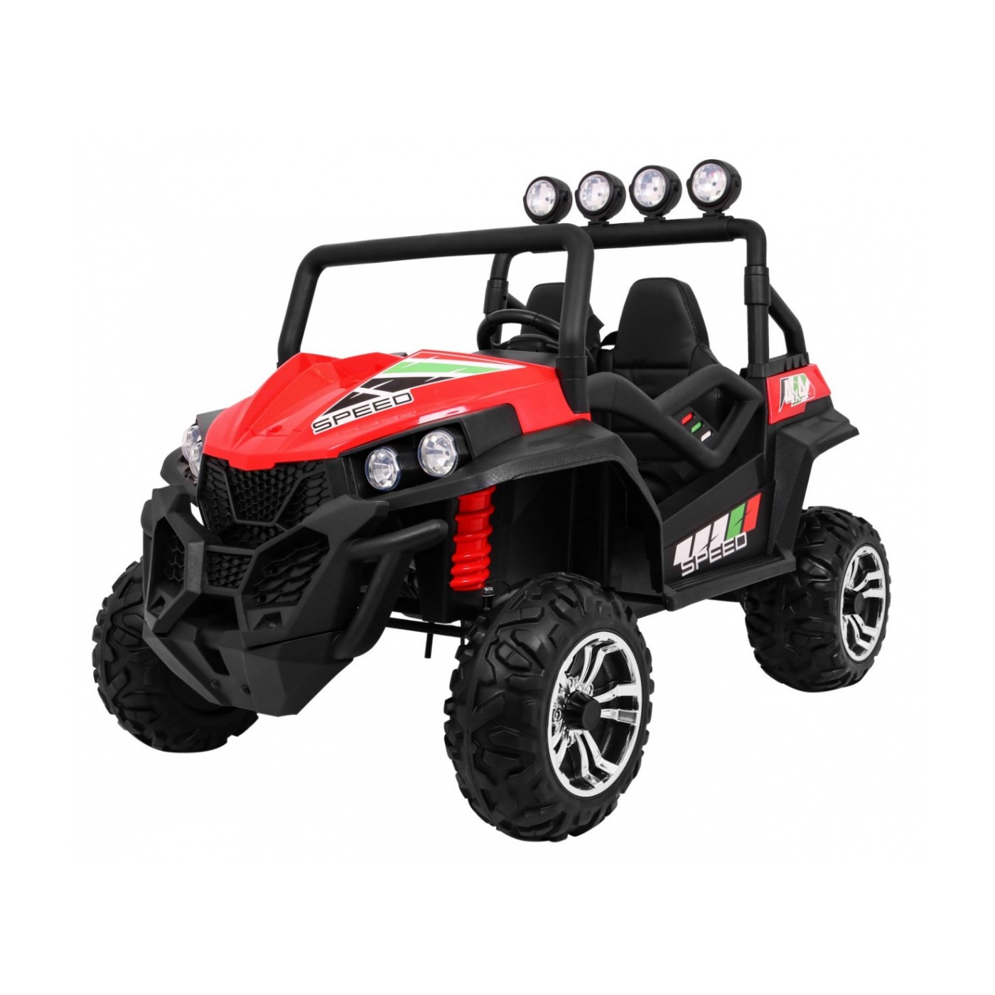 Grand Buggy Strong Lift Kids červená Naped 4x4 dálkové rádio MP3 LED