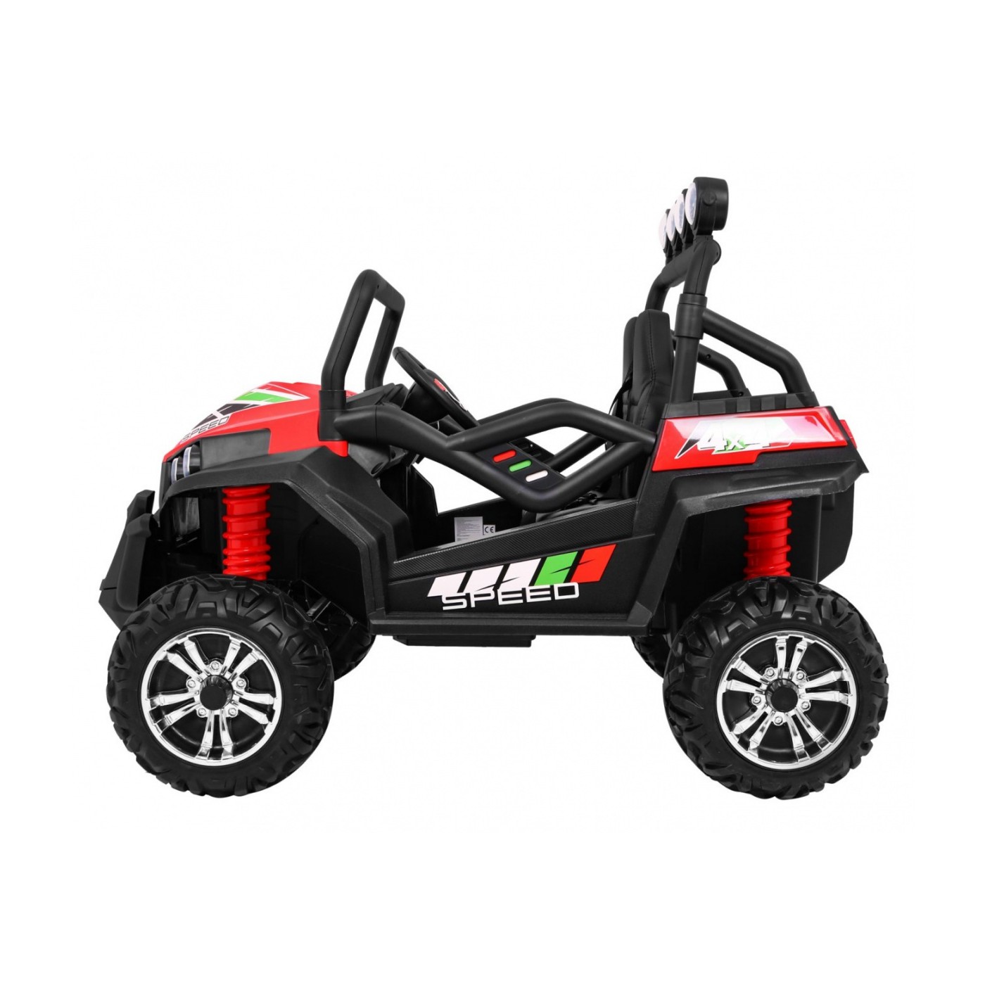 Grand Buggy Strong Lift Kids červená Naped 4x4 dálkové rádio MP3 LED