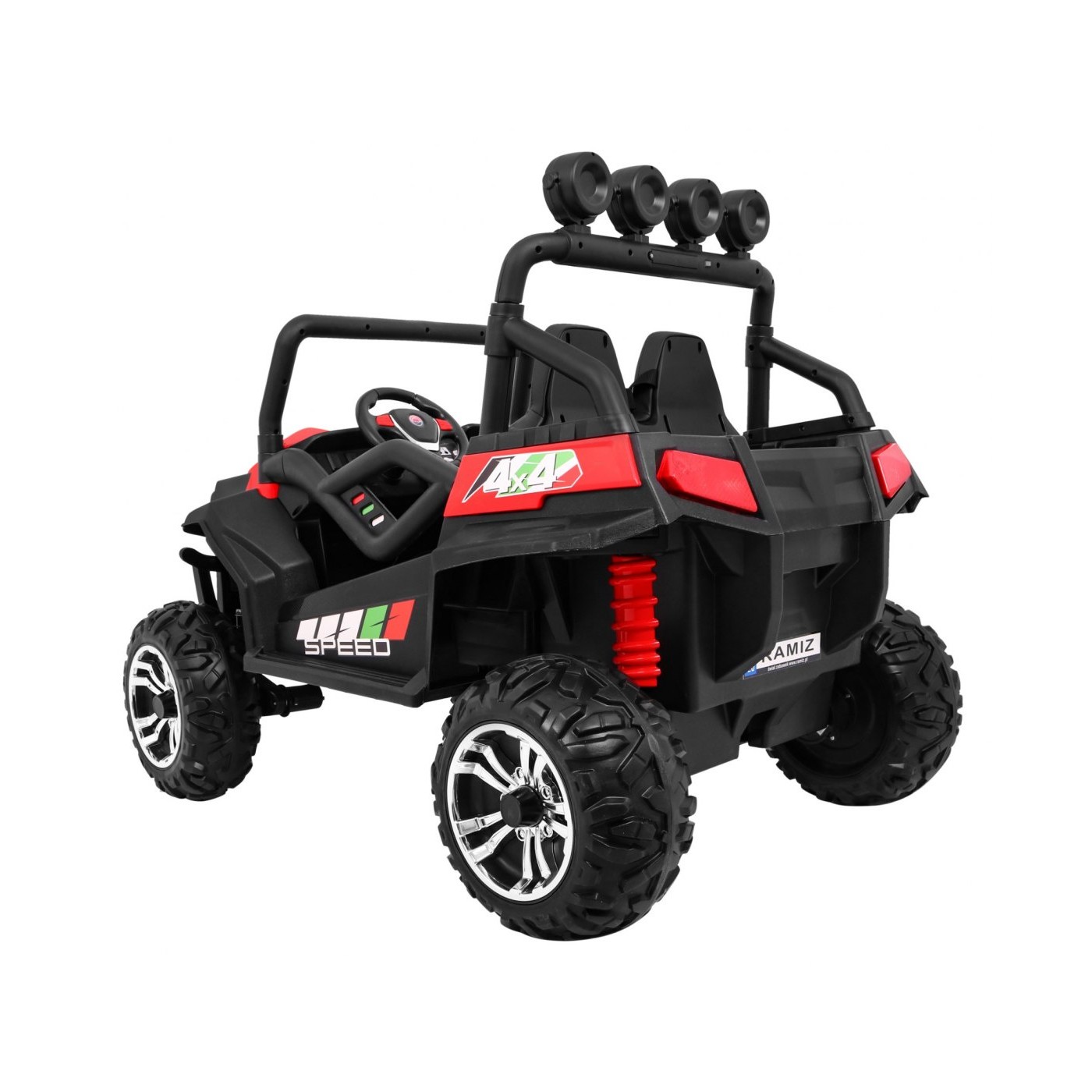 Grand Buggy Strong Lift Kids červená Naped 4x4 dálkové rádio MP3 LED