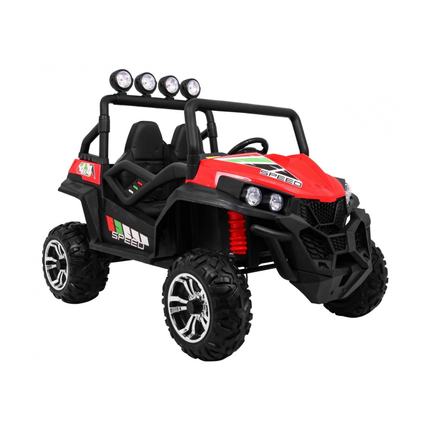 Grand Buggy Strong Lift Kids červená Naped 4x4 dálkové rádio MP3 LED