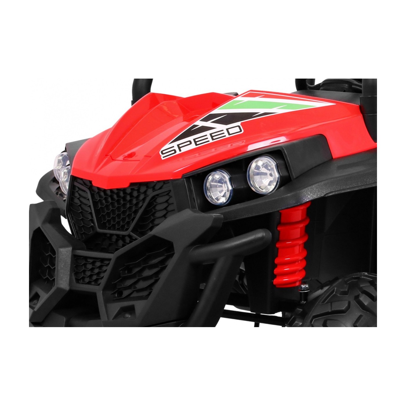 Grand Buggy Strong Lift Kids červená Naped 4x4 dálkové rádio MP3 LED