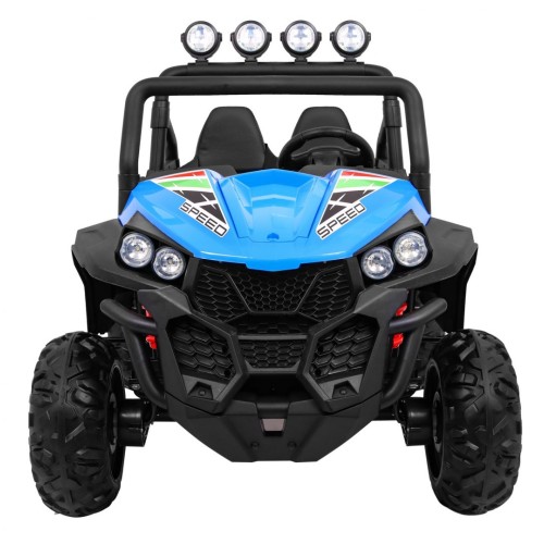 Grand Buggy Strong Lift Kids Blue Driven 4x4 dálkové ovládání kufr rádio MP3 LED