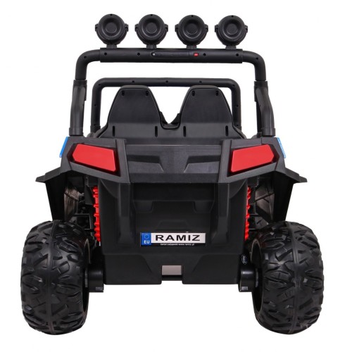 Grand Buggy Strong Lift Kids Blue Driven 4x4 dálkové ovládání kufr rádio MP3 LED