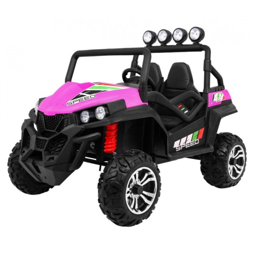 Grand Buggy Strong Lift pro děti Pink Drive 4x4 dálkové ovládání kufr rádio MP3 LED
