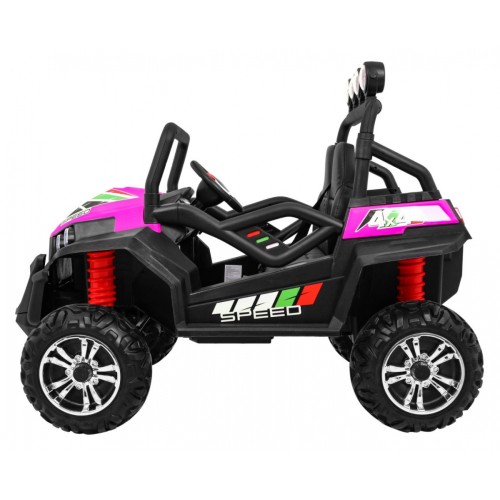 Grand Buggy Strong Lift pro děti Pink Drive 4x4 dálkové ovládání kufr rádio MP3 LED