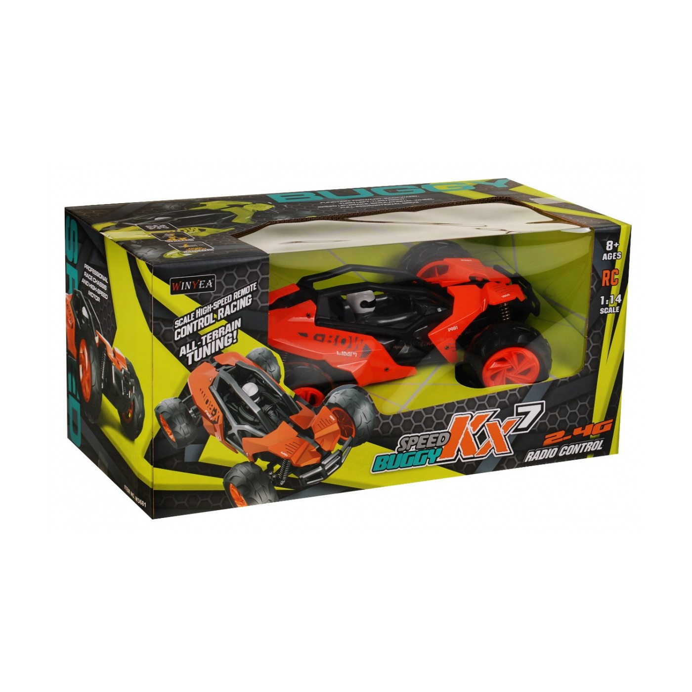 Auto R C Buggy 2 4G WINYEA 1 14 oranžová