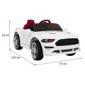 Autíčko GT Sport na baterii pro děti bílá + dálkové ovládání + pomalý start + zavazadlový prostor + MP3 LED