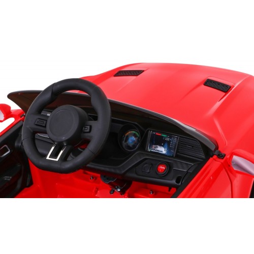 Autíčko GT Sport na baterii pro děti červená + dálkové ovládání + pomalý start + zavazadlový prostor + MP3 LED