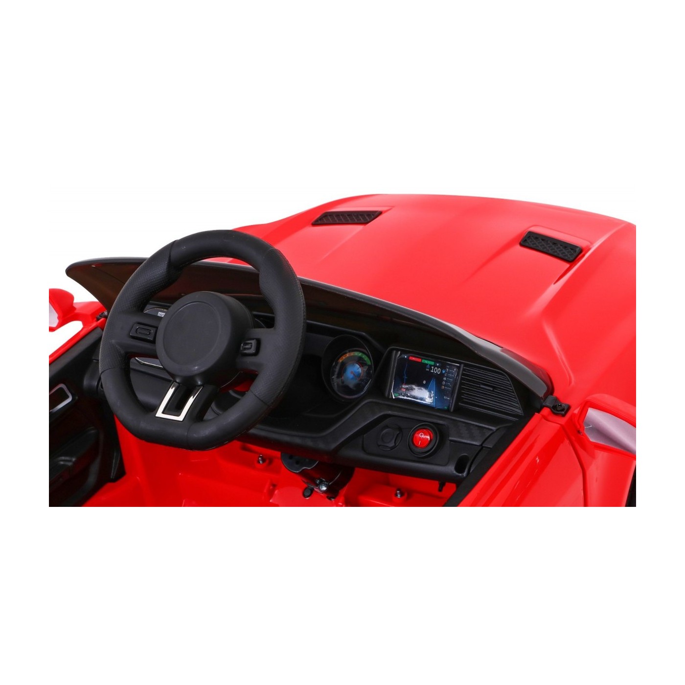 Autíčko GT Sport na baterii pro děti červená + dálkové ovládání + pomalý start + zavazadlový prostor + MP3 LED