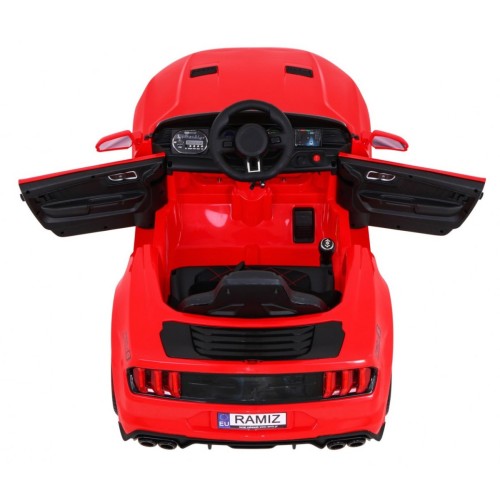 Autíčko GT Sport na baterii pro děti červená + dálkové ovládání + pomalý start + zavazadlový prostor + MP3 LED