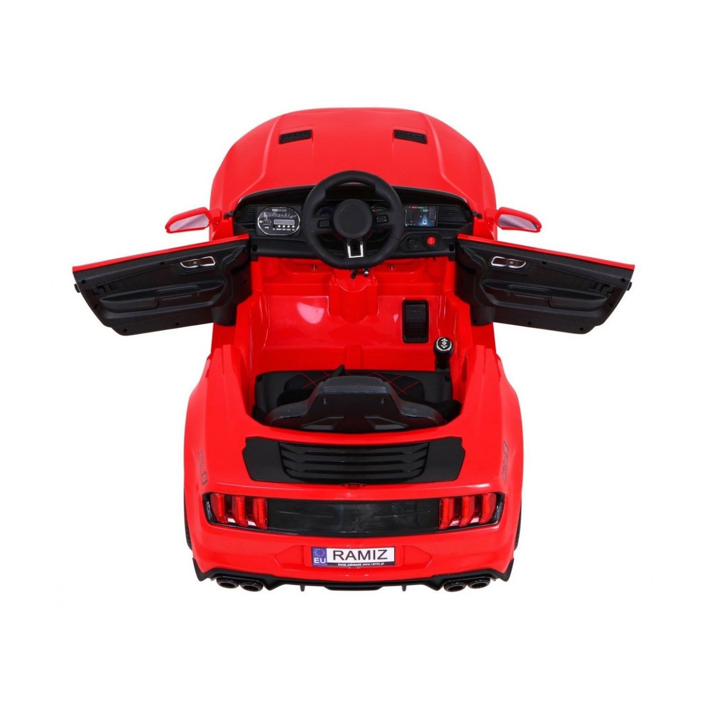 Autíčko GT Sport na baterii pro děti červená + dálkové ovládání + pomalý start + zavazadlový prostor + MP3 LED