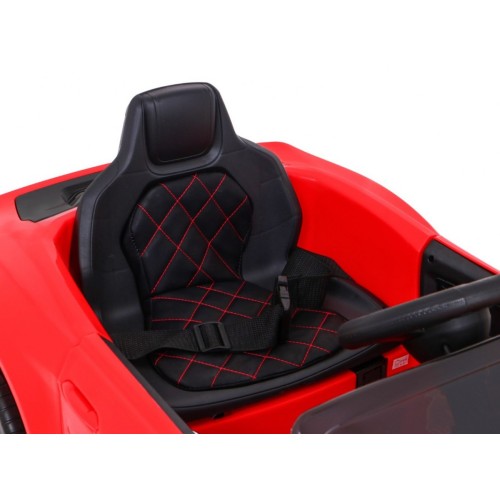 Autíčko GT Sport na baterii pro děti červená + dálkové ovládání + pomalý start + zavazadlový prostor + MP3 LED