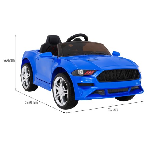 Autíčko GT Sport dobíjecí dětský modrý dálkový pomalý start kufr MP3 LED