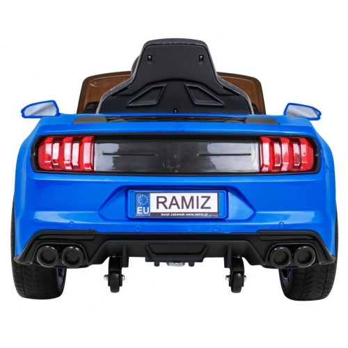 Autíčko GT Sport dobíjecí dětský modrý dálkový pomalý start kufr MP3 LED