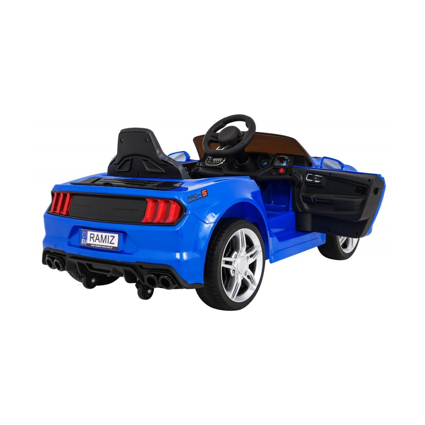 Autíčko GT Sport dobíjecí dětský modrý dálkový pomalý start kufr MP3 LED
