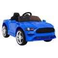 Autíčko GT Sport dobíjecí dětský modrý dálkový pomalý start kufr MP3 LED