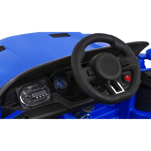 Autíčko GT Sport dobíjecí dětský modrý dálkový pomalý start kufr MP3 LED