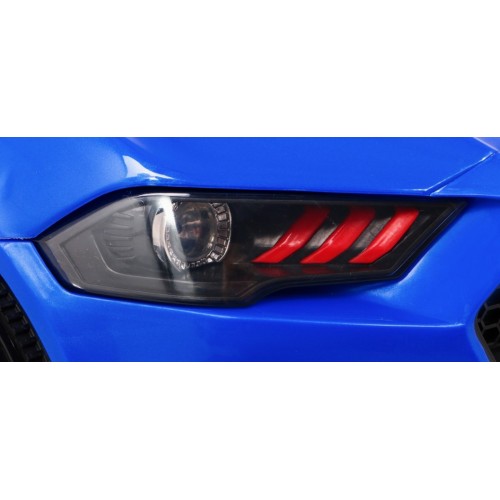 Autíčko GT Sport dobíjecí dětský modrý dálkový pomalý start kufr MP3 LED