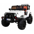 All Terrain Dobíjecí auto pro děti bílá Jeep Terrain Ride-On + Remote + Světla Zvuky